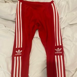 Red Adidas leggings (rarely worn)